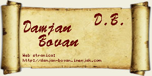 Damjan Bovan vizit kartica
